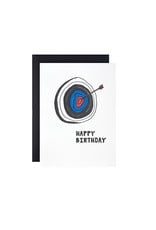 Hat + Wig + Glove Archery Birthday Target Letterpress Card