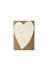 Oblation Papers & Press Thank You Greeted Heart Letterpress Card