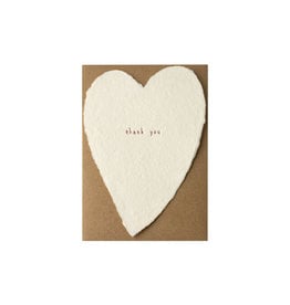 Oblation Papers & Press Thank You Greeted Heart Letterpress Card