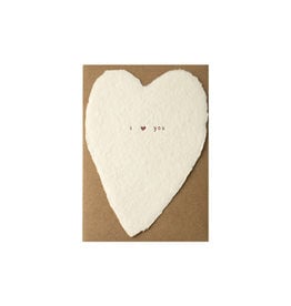 Oblation Papers & Press I <3 You Greeted Heart Letterpress Card