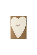 Oblation Papers & Press Happy Valentine's Day Greeted Heart Letterpress Card