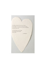 Oblation Papers & Press Corinthians Quote Letterpress Deckled Heart Card