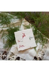 Oblation Papers & Press Petite Reindeer Fern Handmade Paper Letterpress Tag