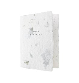 Oblation Papers & Press With Sympathy Greeted Fern Letterpress Card