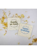 Oblation Papers & Press Thanks Petite Wildflower Wish Letterpress Enclosure