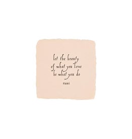 Oblation Papers & Press Rumi Quote Blush Petite Wish Letterpress Enclosure