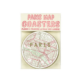 Hat + Wig + Glove Paris Map Letterpress Coasters