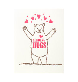 Lucky Bee Press Bear Hugs Letterpress Card