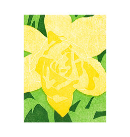 PushMePullYou Press Daffodil Up Close Letterpress Card