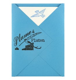 Saturn Press Bluebird Letterpress Stationery Set