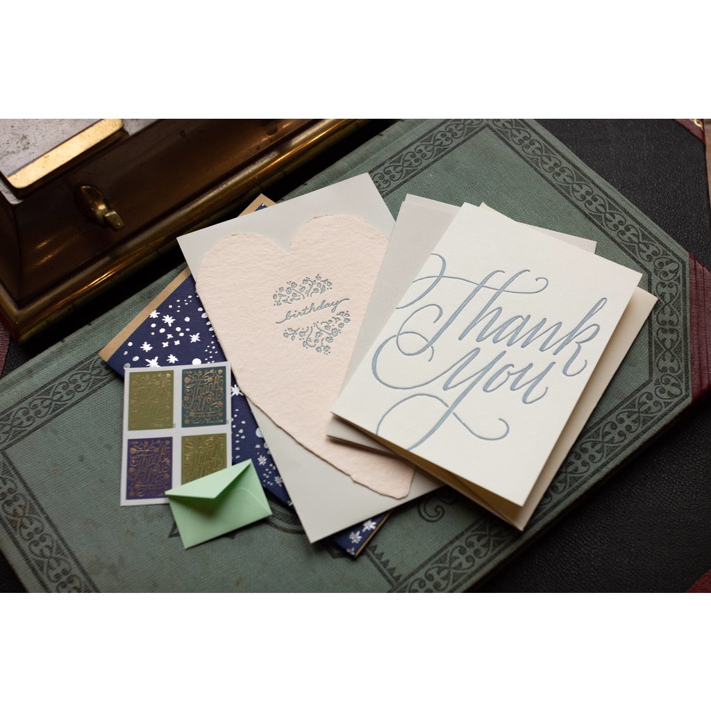 Oblation Papers & Press Calligraphy Thank You Letterpress Card