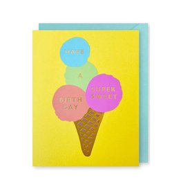 J. Falkner Ice Cream Sweet Birthday Letterpress Card