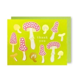 J. Falkner Thank You Mushrooms Letterpress Card
