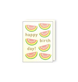 J. Falkner Watermelon Birthday Letterpress Enclosure Card