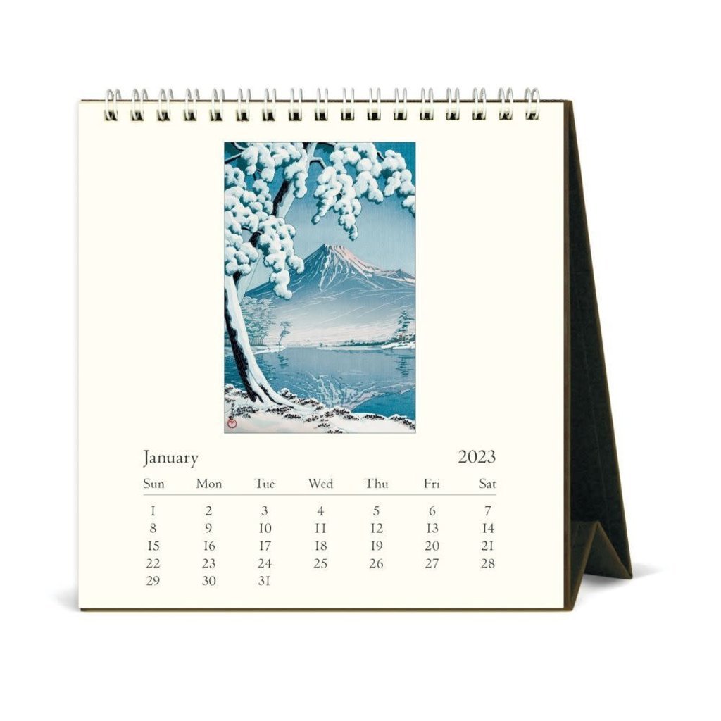 cavallini 2023 Desk Calendar Japanese Woodblock