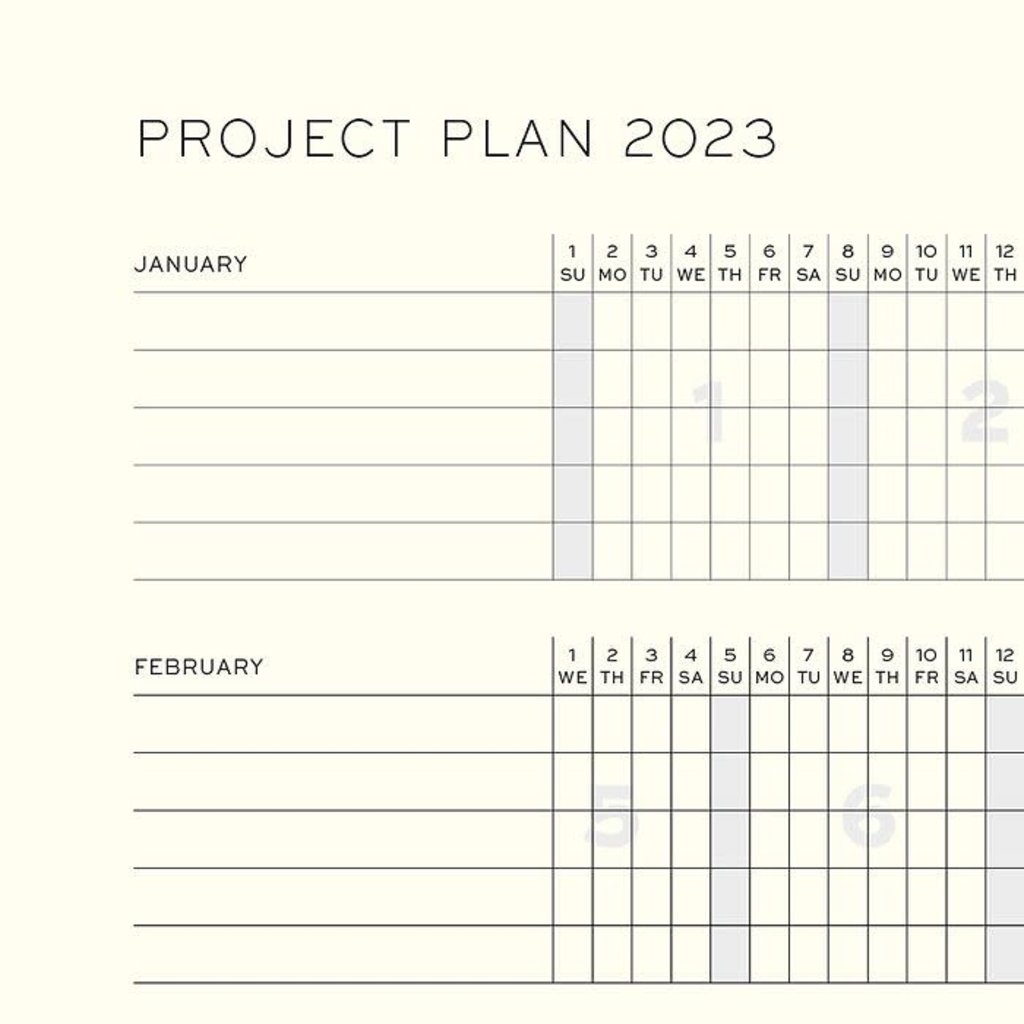Leuchtturm 2023 A6 Week Planner Pocket Hardcover - Black