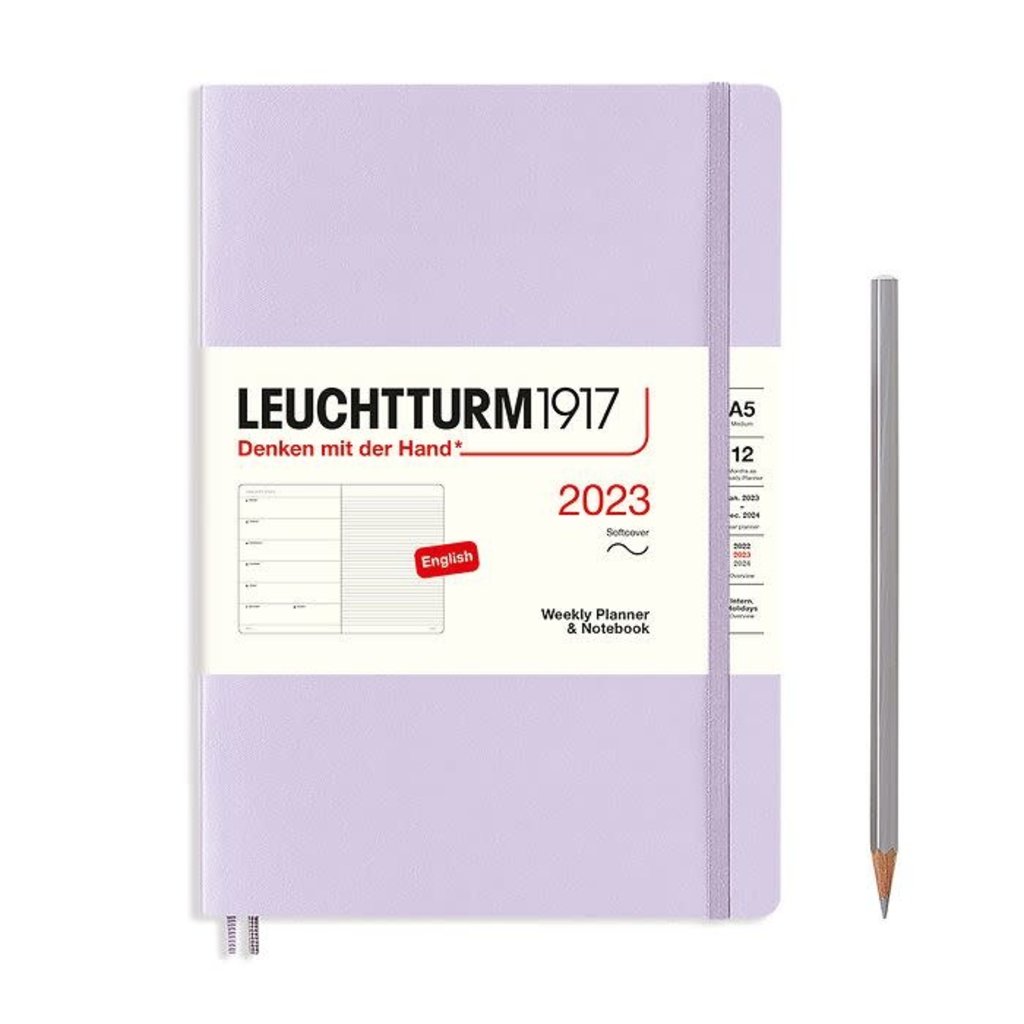 Leuchtturm 2023 A5 Weekly Planner & Notebook Softcover - Lilac