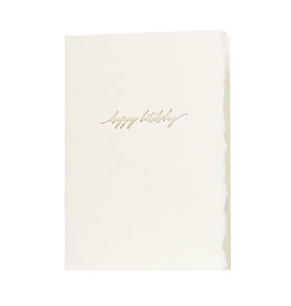 Oblation Papers & Press Happy Birthday Glimmer Note Letterpress Card