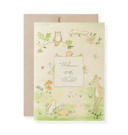 Karen Adams Designs Woodland Baby Letterpress Card