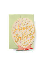 Karen Adams Designs Happy Birthday Balloon Letterpress Card