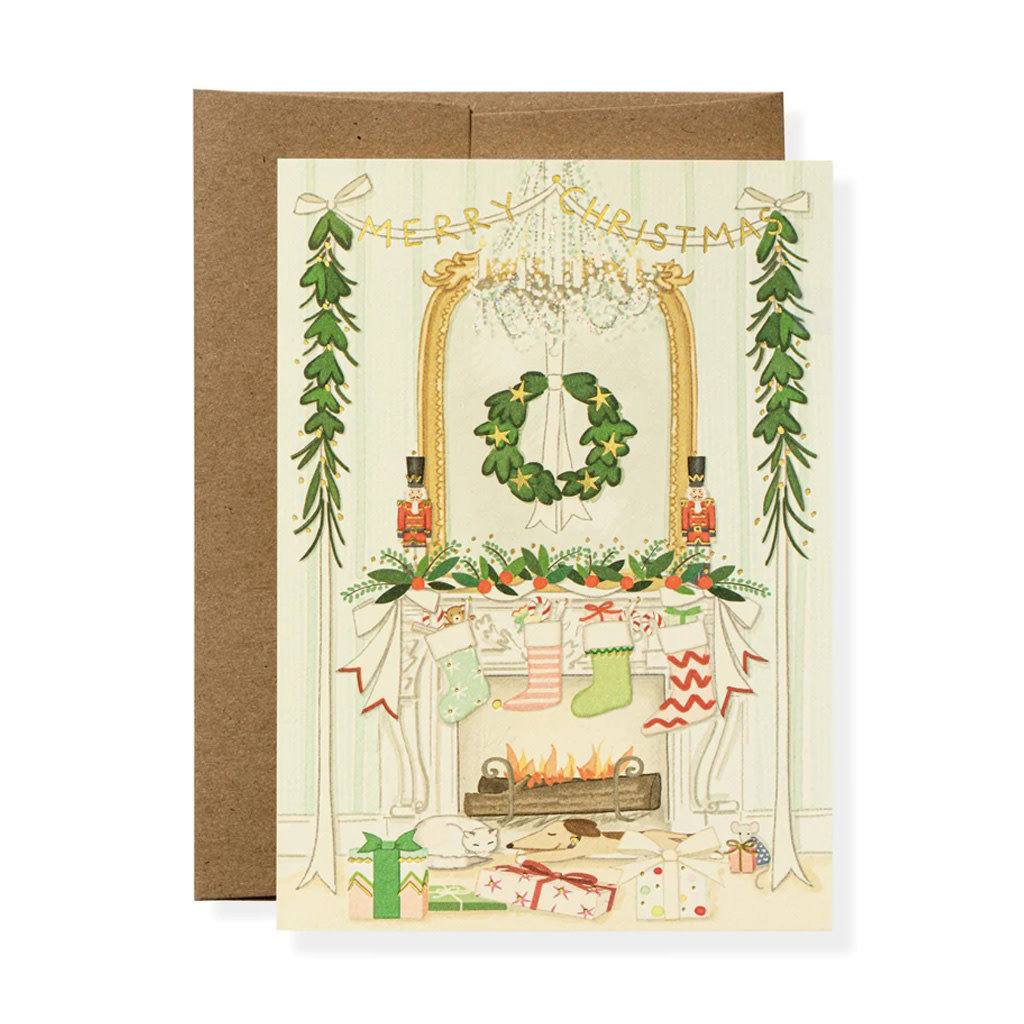 Karen Adams Designs Holiday by the Fire Greeting Card Box of 6
