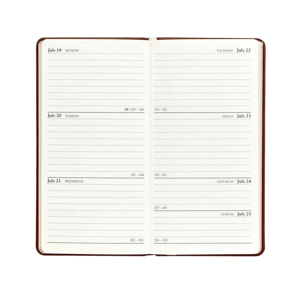 Graphic Image 2023 Personal Leather Pocket Datebook - Robin's Egg Blue
