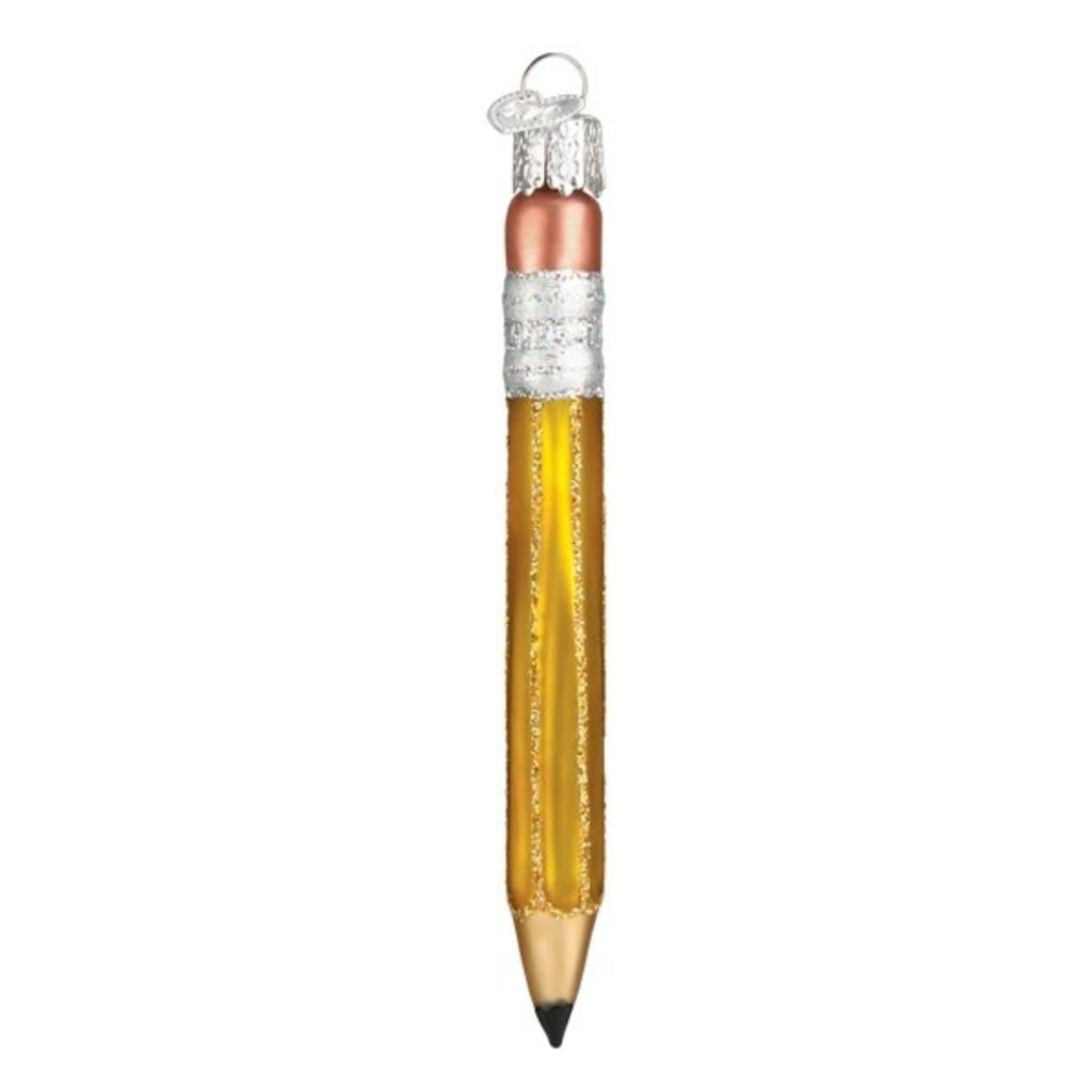 Old World Christmas Yellow Pencil Ornament