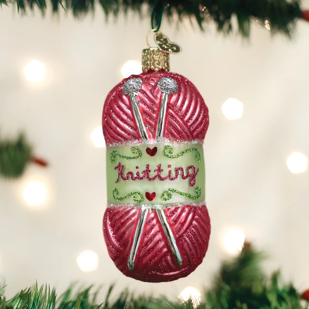 Old World Christmas Knitting Yarn Ornament