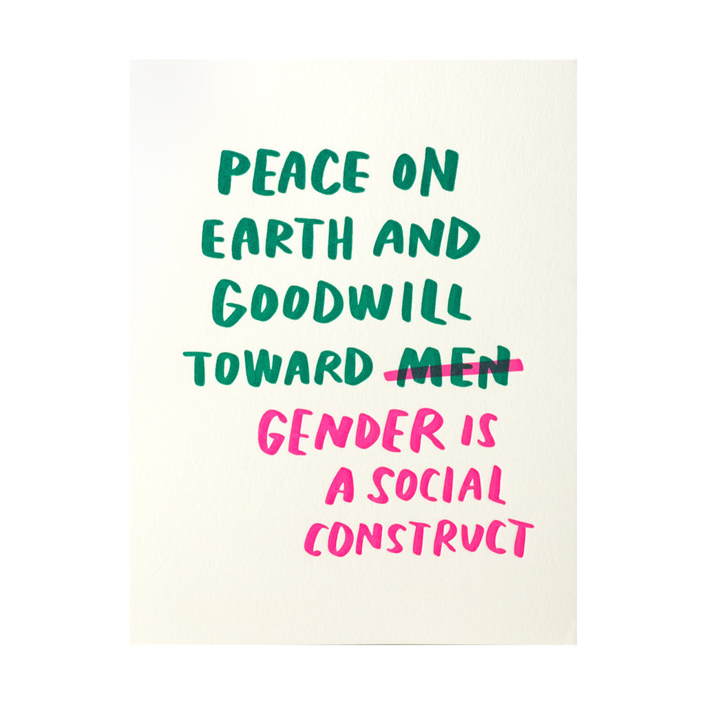 And Here We Are Gender is a Social Construct Holiday Card