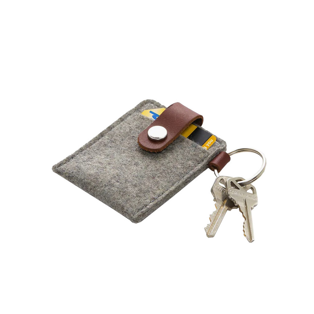 graf lantz Merino Wool Key Card Case - Granite