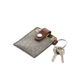 graf lantz Merino Wool Key Card Case - Granite
