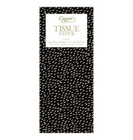 Christmas Foil Reversible Wrapping Paper, Black And Gold, Trees