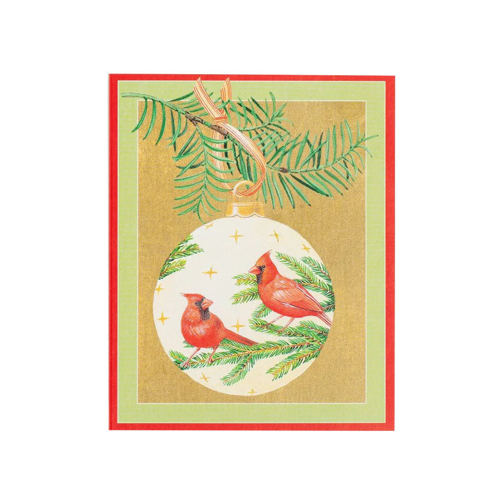 Caspari Cardinal Ornament Boxed Holiday Cards