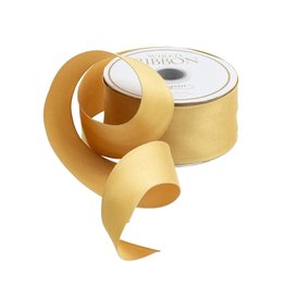 Caspari Solid Gold Satin Ribbon