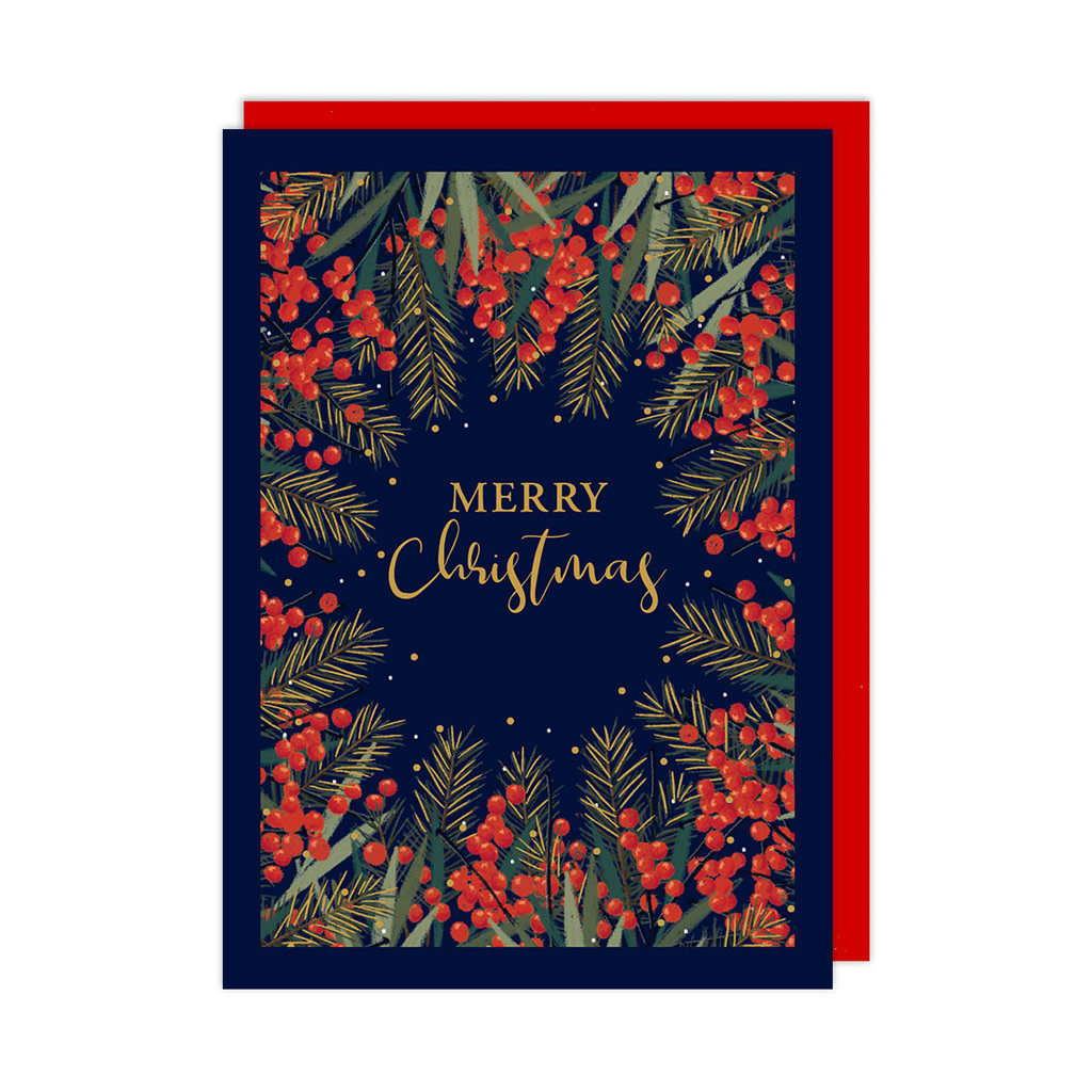 Notes & Queries Christmas Holly Boxed Cards