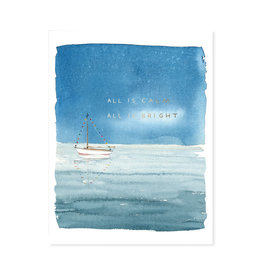 E. Frances Paper Holiday Sailboat Card