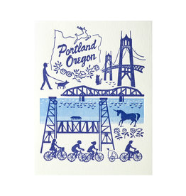Ilee Papergoods Portland Indigo Letterpress Card