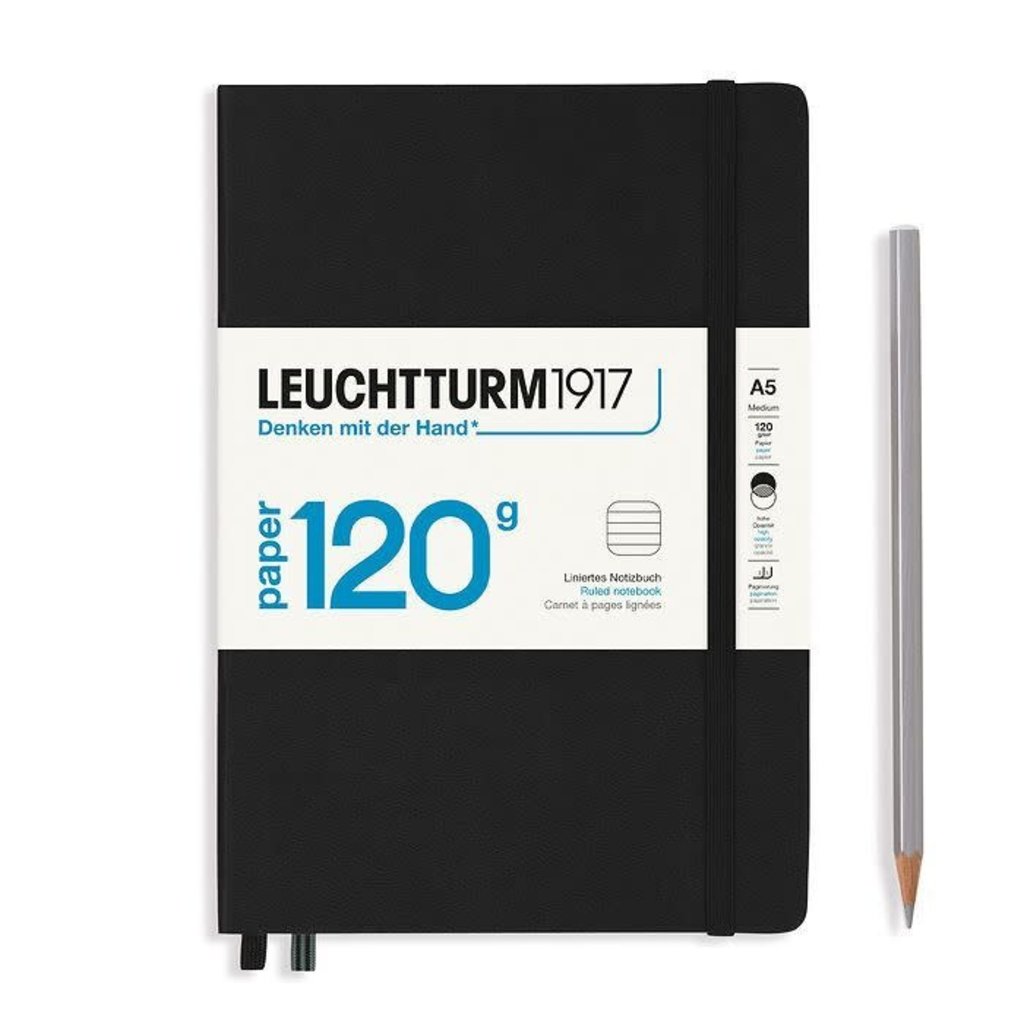 Leuchtturm Leuchtturm A5 Medium 120g Edition Notebook Black Ruled