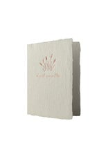 Oblation Papers & Press Cattails Sympathy Prairie Rose Letterpress Card