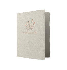 Oblation Papers & Press Cattails Sympathy Prairie Rose Letterpress Card