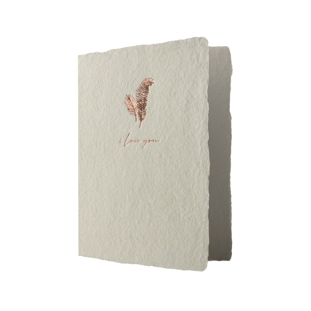 Oblation Papers & Press Ferns Love Prairie Rose Letterpress Card