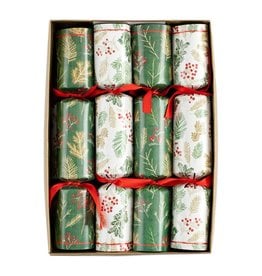 Caspari Sprigs And Berries Christmas Crackers