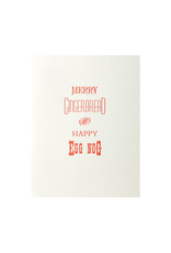 Green Bird Press Merry Gingerbread & Happy Egg Nog Letterpress Card
