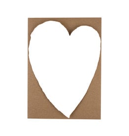 Oblation Papers & Press Large White Handmade Paper Heart