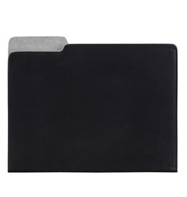 Graphic Image Carlo File Folder - Black Leather