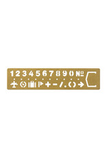 Traveler's Company traveler's company - brass alphabet template bookmark
