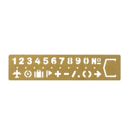 Traveler's Company Brass Template Bookmark Numbers