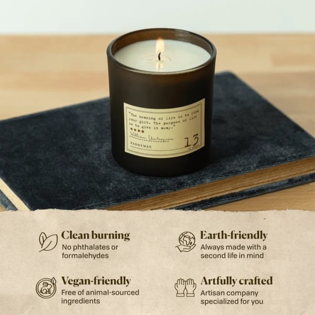 Paddywax Library 6 oz Candle - William Shakespeare