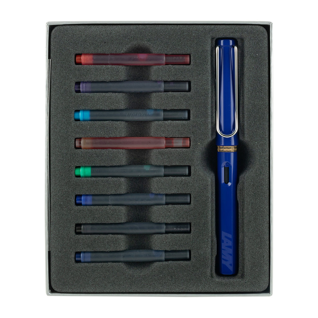 Lamy Lamy Safari Gift Set Blue with Ink Cartridges