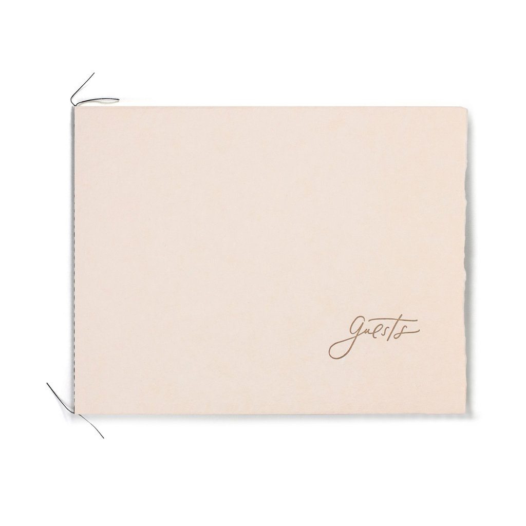 Oblation Papers & Press Blush Handmade Paper Letterpress Guest Book